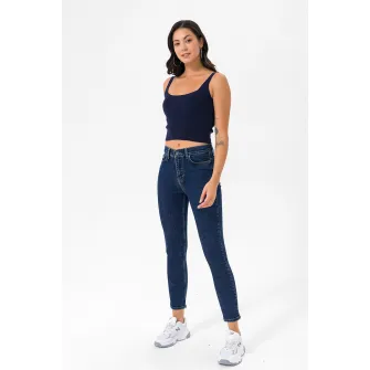 Felix Hardy, Top crop cu aspect striat, Bleumarin, XL