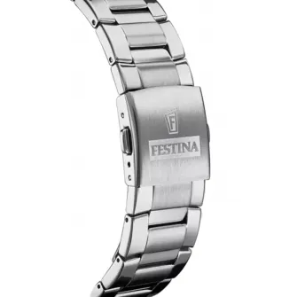 Festina, Ceas cronograf din otel inoxidabil, Argintiu