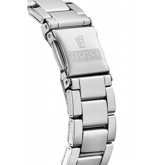 Festina, Ceas din otel inoxidabil cu cristale zirconia, Argintiu