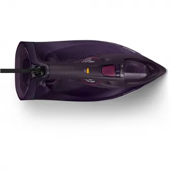 Fier de calcat Philips Azur DST7061/30, 3000W, debit de abur de 55g/min si jet de abur de 250 g, talpa SteamGlide Elite, rezervor de 300ml si sistem de curatare automata cu rezervor integrat pentru calcar, oprire automata de siguranta, violet