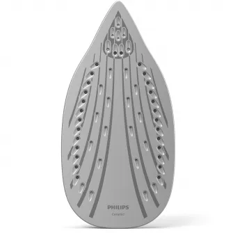 Fier de calcat Philips Seria 3000, putere 2400W, jet continuu de abur 40g/min, culoare albastru, rezervor de apa 300ml, talpa ceramica, oprire automata.