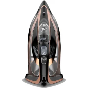 Fier de calcat Tefal Ultimate Pure FV9867E0, 3000W, Talpa Durilium AirGlide Autoclean, jet de aburi 260g/min, tehnologie Micro-Calc Filter 2in1, negru
