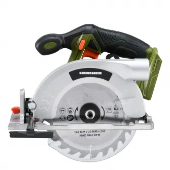 Fierastrau circular Heinner HR-LFC001, 18 V, 165 mm dimensiune lama, 4200 RPM, fara acumulator/incarcator