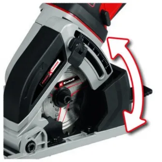 Fierastrau mini circular pe acumulator Einhell TE-CS 18/89 Li - Solo, 18 V, tehnologia PXC, 89 mm diametru disc taiere, 28 mm adancime taiere, 2500 RPM, fara acumulator/incracator