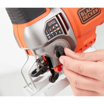 Fierastrau pendular Black  Decker BES610K-QS, 650 W, 220 V, 3000 curse/min, 90 mm adancime maxima taiere, 2 m lungima cablu