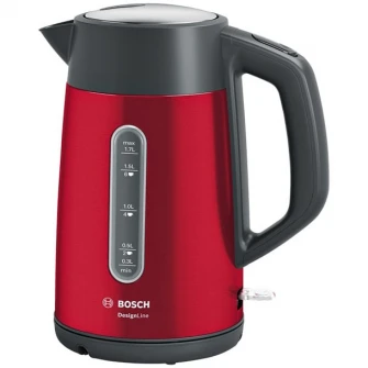 Fierbator Bosch Designline TWK4P434, 2400W, capacitate 1,7l, filtru anticalcar, rosu