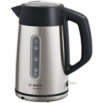 Fierbator Bosch Designline TWK4P440, 2400W, capacitate 1,7l, filtru anticalcar, inox