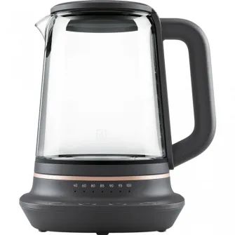 Fierbator Electrolux E7GK1-8BP, 2400W, set infuzor ceai inclus, sticla Schott, temperaturi predefinite 40-100 °C, Transparent