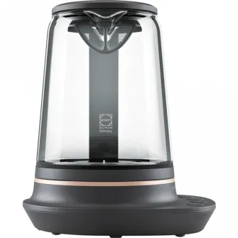 Fierbator Electrolux E7GK1-8BP, 2400W, set infuzor ceai inclus, sticla Schott, temperaturi predefinite 40-100 °C, Transparent