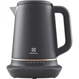 Fierbator Electrolux E7K1-6BP, 2400W, temperaturi predefinite 40-100 ° C, Metal Perlat Negru