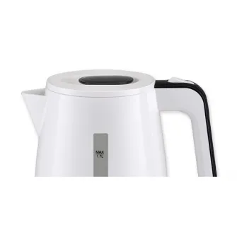 Fierbator Heinner HEK-17WH, 1.7 L, element incalzire inox, oprire automata, plastic, Negru/Alb