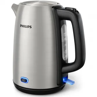 Fierbator Philips HD9353/90, 2000W, finisaj metalic inox,  1.7l, capac cu arc, mentine la cald