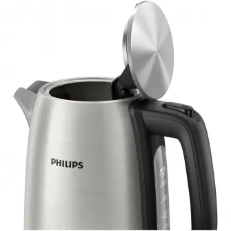 Fierbator Philips HD9353/90, 2000W, finisaj metalic inox,  1.7l, capac cu arc, mentine la cald
