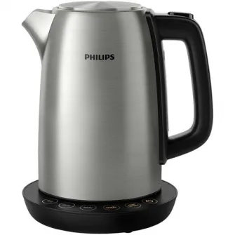 Fierbator Philips HD9359/90, 2200 W, 1.7 L, control temperatura, Negru