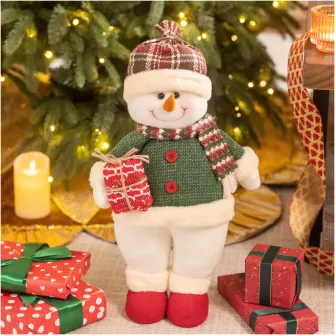 Figurina Craciun Kring, om de zapada Kring, 48 cm, Rosu/Verde