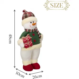 Figurina Craciun Kring, om de zapada Kring, 48 cm, Rosu/Verde
