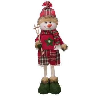 Figurina decorativa Kring, Om de zapada, 17X9X58CM, Rosu/Verde