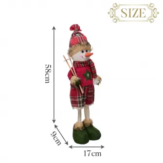 Figurina decorativa Kring, Om de zapada, 17X9X58CM, Rosu/Verde