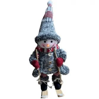 Figurina om de zapada Kring, cu schiuri, 16 cm, Gri