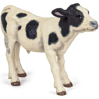 Figurina Papo - Animale de la ferma, Vitel alb cu negru