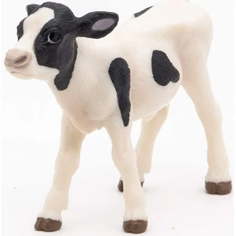 Figurina Papo - Animale de la ferma, Vitel alb cu negru