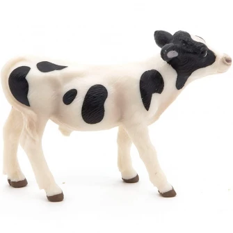 Figurina Papo - Animale de la ferma, Vitel alb cu negru