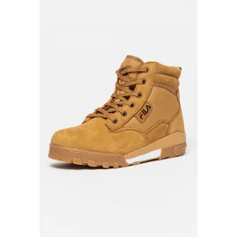 Fila, Ghete cu insertii din piele nabuc Grunge II Mid, Maro deschis, 45
