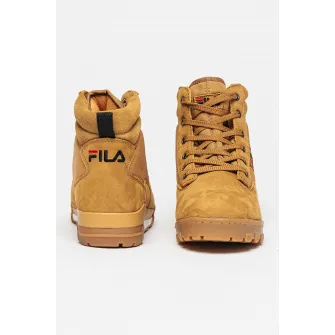 Fila, Ghete cu insertii din piele nabuc Grunge II Mid, Maro deschis, 44