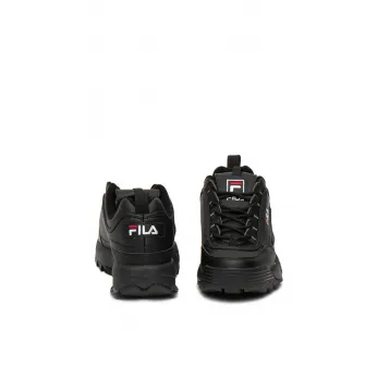Fila, Pantofi sport de piele ecologica, cu model masiv Disruptor, Negru, 9