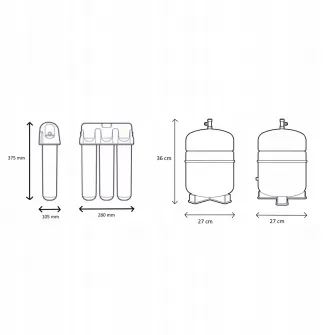 Filtru de apa Aquaphor PRO 100, cu osmoza inversa, rezervor 10l, 15,6 l/h