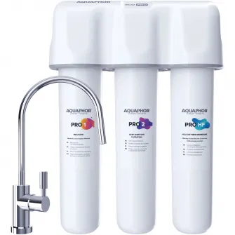 Filtru de apa potabila Aquaphor Crystal ECO PRO (PRO 1, PRO 2, PRO HF), montare sub chiuveta, 2.5 l/min