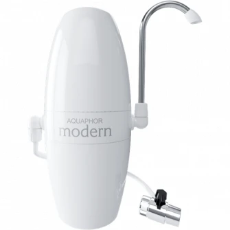 Filtru de apa potabila Aquaphor Modern 2, montare pe chiuveta, capacitate filtrare 4000 l, Alb