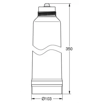 Filtru Grohe Blue L, capacitate 2500 l, filtrare in 5 etape, compatibil Blue Professional si Pure