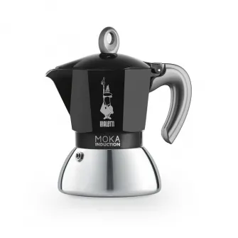 Filtru Moka, Bialetti, Moka Induction Clatter, negru, 4 portii