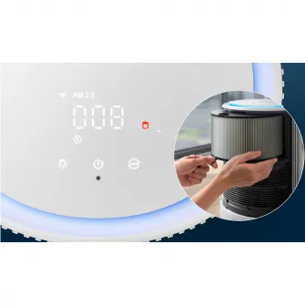 Filtru Philips NanoProtect HEPA FY3400/30 seria 3400, utilizare pana la 1 an, sistem de filtru HEPA cu 3 straturi, compatibil cu purificatoarele si umidificatoarele de aer seria 3400 (AC342x)