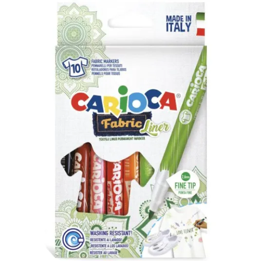 Fineliner Carioca Fabric 10/set