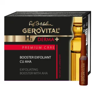 Fiole Booster Exfoliant Gerovital H3 Derma+ Premium Care cu AHA 4 buc x 2 ml
