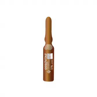 Fiole cu acid hialuronic Gerovital Men, concentratie 5%, 10 buc x 2 ml