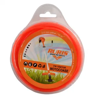 Fir trimmer/motocoasa 2.4 mm,patrat,lungime 15m