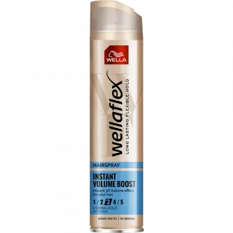 Fixativ pentru par Wellaflex Instant Volume Boost cu fixare extra puternica, Fixare: 4/5, 250 ml
