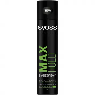 Fixativ Syoss Max Hold pentru fixare foarte puternica, 300 ml