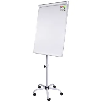 Flipchart magnetic, cu Roti, 70x100 cm, Alb