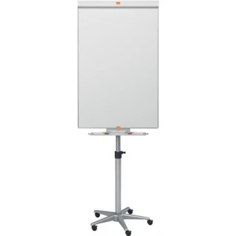 Flipchart mobil NOBO Nano Clean Classic, otel, magnetic, include marker si tavita, alb