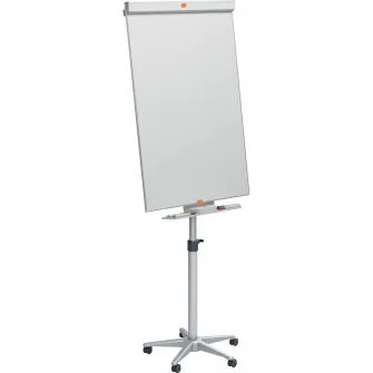 Flipchart mobil NOBO Nano Clean Classic, otel, magnetic, include marker si tavita, alb
