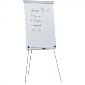 Flipchart NOBO Essentials, otel lacuit, trepied, magnetic, alb
