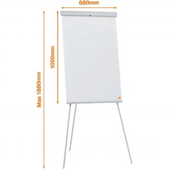 Flipchart NOBO Essentials, otel lacuit, trepied, magnetic, alb