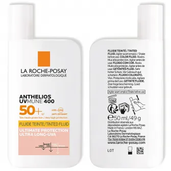 Fluid colorat SPF 50+ La Roche Posay ANTHELIOS UV-MUNE 400, 50 ml