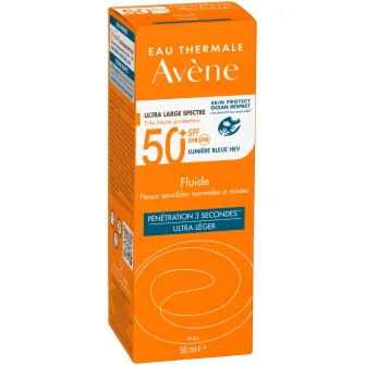 Fluid cu protectie solara Avene SPF 50+ TRIASORB, pentru piele normala si mixta, 50 ml