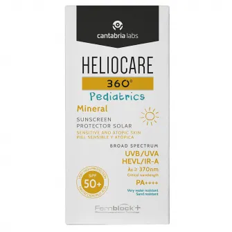 Fluid protectie solara pentru copii Cantabria Heliocare 360º Pediatrics Mineral SPF50+, 50 ml