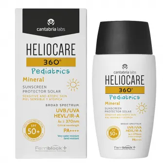 Fluid protectie solara pentru copii Cantabria Heliocare 360º Pediatrics Mineral SPF50+, 50 ml